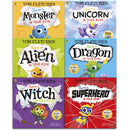 Tom Fletcher Theres Series 6 Books Collection Set There's a Dragon Monster Alien Witch Superhero Unicorn