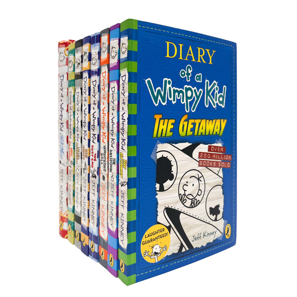 Diary Of A Wimpy Kid 8 Books Collection Set by Jeff Kinney Hot Mess, No Brainer, Big Shot, The Deep End