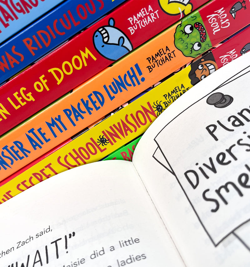 ["9781805131090", "A Monster Ate My Packed Lunch!", "Attack of the Demon Dinner Ladies", "Baby Aliens Got My Teacher", "Baby Aliens Series", "childrens books", "Childrens Books (7-11)", "fiction", "horror", "Icarus was Ridiculous", "My Headteacher is a Vampire Rat", "pamela butcahrt booksets", "Pamela Butchart", "pamela butchart baby aliens series", "pamela butchart books", "Pamela Butchart Collection", "school books", "The Broken Leg of Doom!", "The Phantom Lollipop Man", "The Secret School Invasion", "The Spy Who Loved School Dinners", "There's a Werewolf In My Tent", "There's a Yeti in the Playground", "To Wee or Not to Wee", "young adults"]