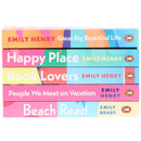 Emily Henry Collection 5 Books Set (Beach Read, People We Meet On Vacation, Happy Place, Book Lovers and Great Big Beautiful Life)