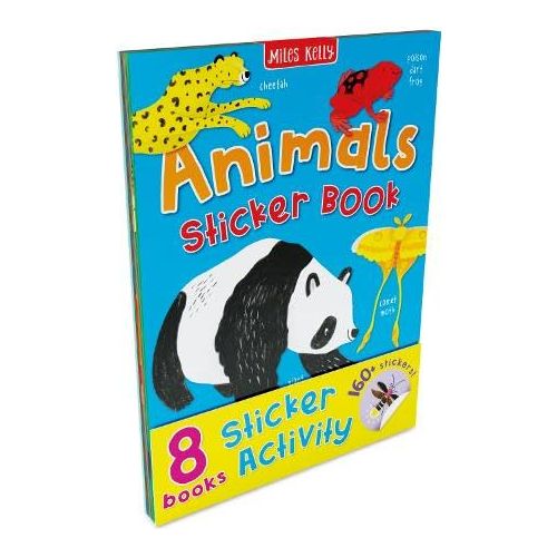 Sticker Activity Books 8 Books Set by Miles Kelly (Animals, Bugs, Dinosaurs + MORE)