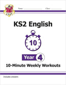 CGP KS2 Year 4 10-Minute Weekly Workout Bundle – Ages 8-9 (Maths, English, Times Tables, Spelling and Vocabulary)