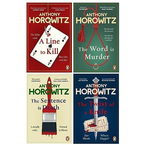 Hawthorne and Horowitz Mysteries Series 4 Books Collection Set (The Word Is Murder, The Sentence is Death, A Line to Kill & The Twist of a Knife)