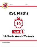 CGP KS1 Year 1 10-Minute Weekly Workout Bundle – Ages 5-6 (Maths, English, Phonics, Handwriting)