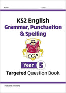 CGP KS2 Year 5 Workbook Bundle – Ages 9-10 (Grammar Punctuation and Spelling, Reading Comprehension, Handwriting, Maths)