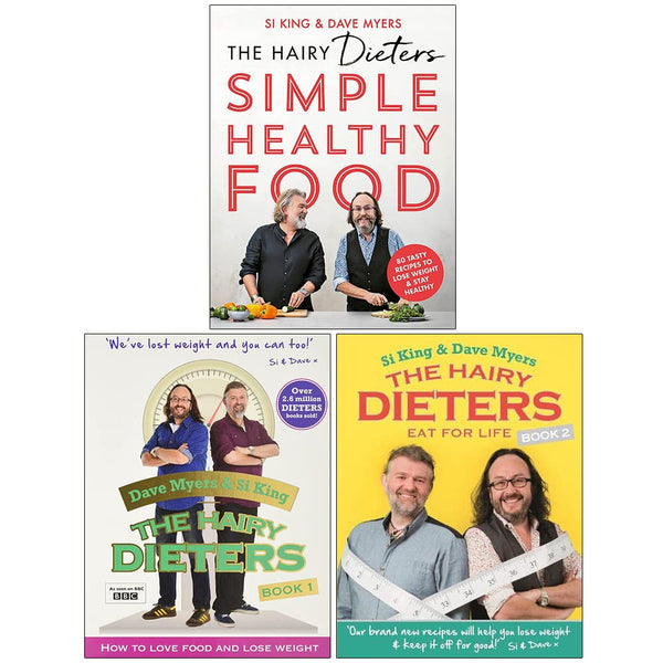 The Hairy Dieters Collection 3 Books Set By Hairy Bikers (Simple Healthy Food, How to Love Food and Lose Weight, Eat for Life)