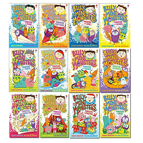 Billy and the Mini Monsters Series 1 - 12 Collection Set by Zanna Davidson (Monsters go Swimming,go to a Party,go to School,in the Dark,Move House,on a Plane,at Halloween,on a School Trip &amp; More)
