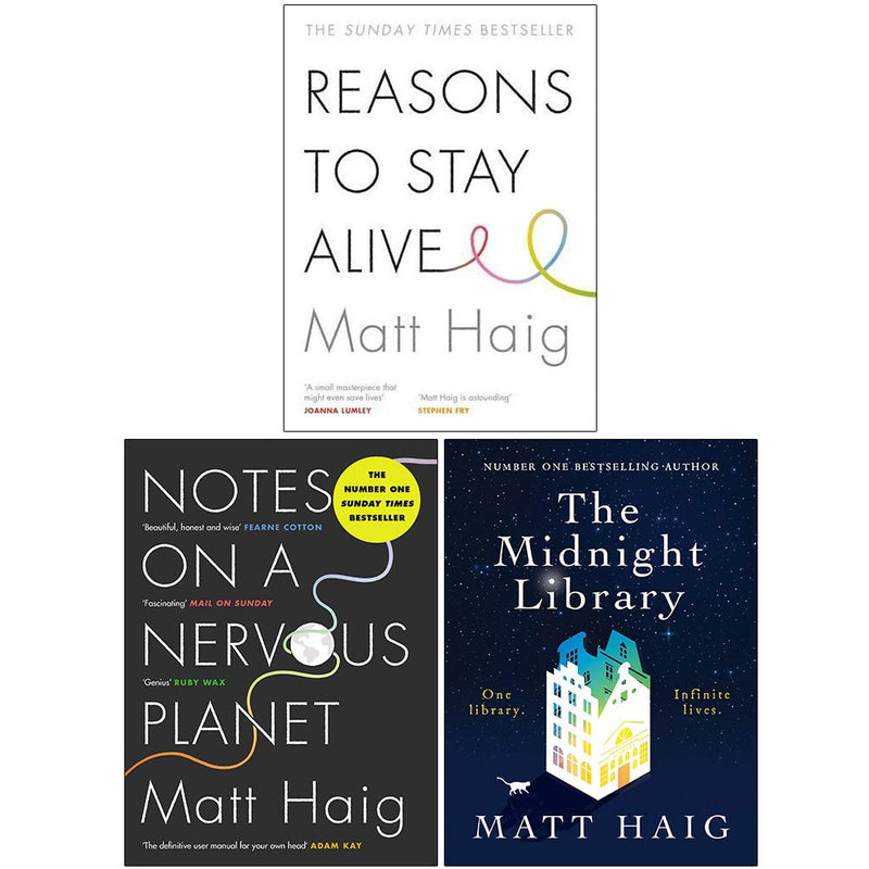 ["9789124019389", "Book by Matt Haig", "Depression & Mental Health Biographies", "Essays", "Family & Lifestyle Depression", "Journals & Letters", "Living with Cancer & Illnesses Biographies", "matt haig", "Matt Haig Book", "matt haig books", "matt haig books collection", "Matt Haig Books set", "matt haig booksets", "matt haig collection", "matt haig reason to stay alive", "matt haig series", "Mood Disorders", "Mood Disorders Books", "Notes on a Nervous Planet", "psychological fiction", "Reasons To Stay Alive", "sunday times", "sunday times best books", "sunday times best seller", "sunday times best sellers", "sunday times best selling books", "sunday times bestseller", "sunday times bestsellers", "Sunday Times bestselling", "sunday times bestselling author", "Sunday Times bestselling Book", "sunday times bestselling books", "sunday times books", "sunday times fiction best sellers", "the midnight library", "the sunday times best sellers", "the sunday times bestseller"]