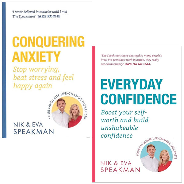 Conquering Anxiety and Everyday Confidence By Nik and Eva Speakman 2 Books Collection Set
