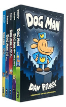 Dog Man Series 1-5 Books Collection Set By Dav Pilkey (Dog Man, Unleashed, A Tale of Two Kitties, Dog Man and Cat Kid, Lord of the Fleas)