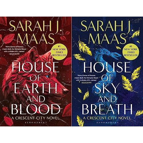 NEW Crescent City 2 Books Collection Set - House of Earth and Blood &amp; House of Sky and Breath by Sarah J. Maas