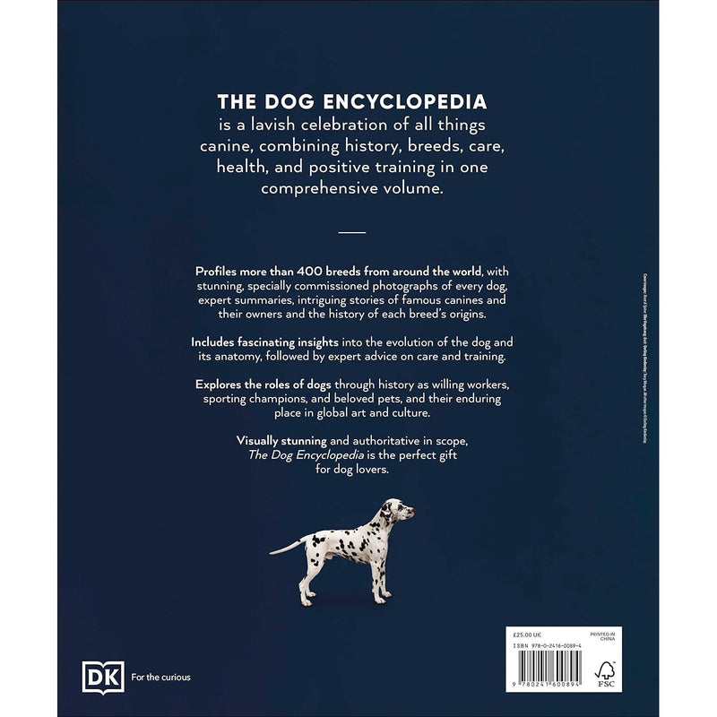 ["9780241600894", "Agriculture & Farming", "books for dog care", "dk", "dk books", "dk dog book", "DK Pet Encyclopedias", "dog", "dog care", "Dog Encyclopedia", "dog training book", "dog training guide", "Dog-Keeping", "Dogs & Wolves", "Dogs as pets", "guide for dog", "Reference works", "The Dog Encyclopedia: The Definitive Visual Guide (DK Pet Encyclopedias)"]