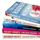 Colleen Hoover 5 Books Collection Set – Ugly Love, November 9, Confess, Heart Bones & Without Merit