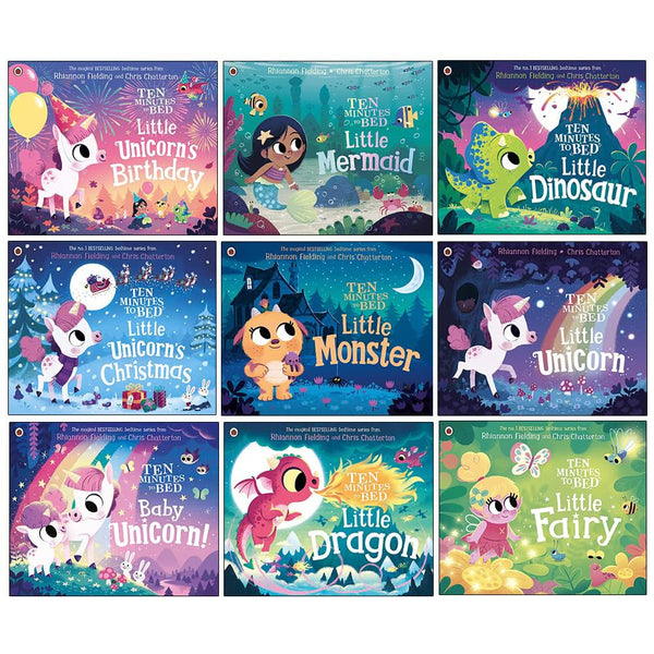 Ten Minutes to Bed Series 9 Books Collection Set By Rhiannon Fielding (Little Dinosaur, Little Monster, Little Unicorn, Little Unicorn's Christmas, Little Unicorn's Birthday & MORE)