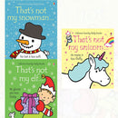 Usborne Thats not my touchy feely series 3 books collection Set (elf, snowman, unicorn)