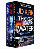 DCI Logan Crime Thrillers 3 Books Collection Set By JD Kirk (Thicker Than Water, A Litter of Bones, The Killing Code)