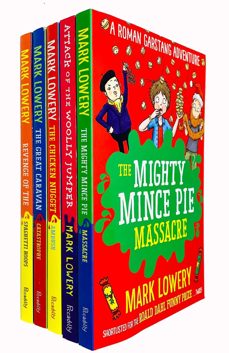 ["9789124079604", "Attack of the Woolly Jumper", "Chicken Nugget Ambush", "Children Book", "children books", "children collection", "childrens books", "Childrens Books (7-11)", "Great Caravan Catastrophe", "Mark Lowery", "Mark Lowery books", "Mark Lowery roman garstang", "Mark Lowery set", "Revenge of the Spaghetti Hoops", "roman garstang", "roman garstang disasters", "roman garstang disasters series", "roman garstang set", "The Mighty Mince Pie Massacre"]