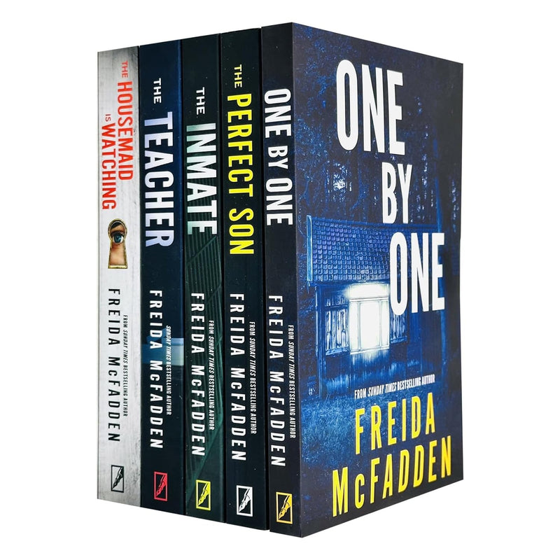 ["9789124334567", "adult fiction", "Adult Fiction (Top Authors)", "adult fiction book collection", "adult fiction books", "adult fiction collection", "crime thriller", "crime thriller books", "freida mcfadden", "freida mcfadden books", "freida mcfadden collection", "freida mcfadden series", "freida mcfadden set", "One by One", "psychological thrillers", "The Housemaid", "The Housemaid Is Watching", "the housemaid series", "The Housemaid's Secret", "The Inmate", "The Perfect Son", "The Teacher", "thriller", "Thriller / suspense", "thriller books", "thrillers", "thrillers books"]