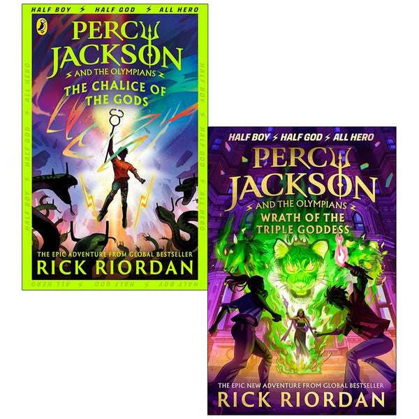 Percy Jackson and the Olympians Series 2 Books Collection Set By Rick Riordan (The Chalice of the Gods, Wrath of the Triple Goddess)