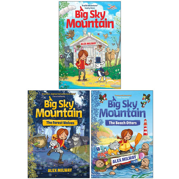 Big Sky Mountain Series 3 Books Collection Set by Alex Milway (Big Sky Mountain, The Forest Wolves &amp; The Beach Otters)