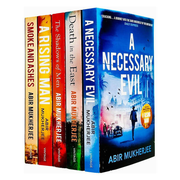 Wyndham and Banerjee Series 5 Books Collection Set By Abir Mukherjee (A Necessary Evil, Death in the East, The Shadows of Men, A Rising Man & Smoke and Ashes)