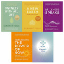 Eckhart Tolle The Power Of Now Collection 5 Books Set (The Power of Now, Practising the Power of Now, Stillness Speaks, A New Earth, [Hardcover] Oneness With All Life)