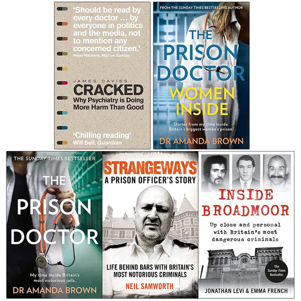 Cracked, The Prison Doctor Women Inside, The Prison Doctor, Strangeways A Prison Officer's Story, Inside Broadmoor 5 Books Collection Set