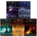 The Malazan Book of the Fallen 1 to 5 Steven Erikson 5 Books Collection Set (Gardens Of The Moon, Deadhouse Gates, Memories of Ice, House of Chains, Midnight Tides)