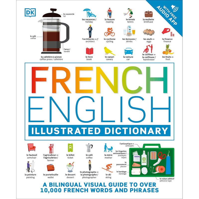 ["000 French Words and Phrases", "9780241601471", "Bilingual & multilingual dictionaries", "Easy Learning French", "Foreign Language Dictionaries & Thesauri", "French", "French English Dictionary", "French English Illustrated Dictionary A Bilingual Visual Guide to Over 10", "french for beginners", "French guide", "French vocabulary", "Language teaching & learning (other than ELT)", "learn french"]