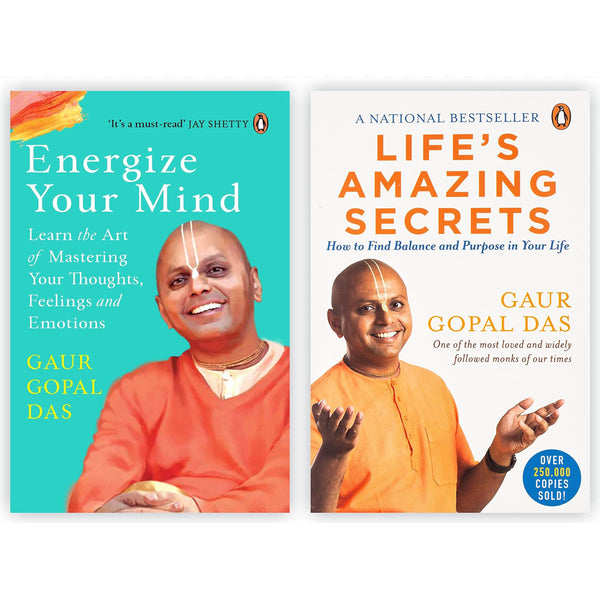 Gaur Gopal Das 2 Books Collection set (Life's Amazing Secrets, Energize Your Mind)