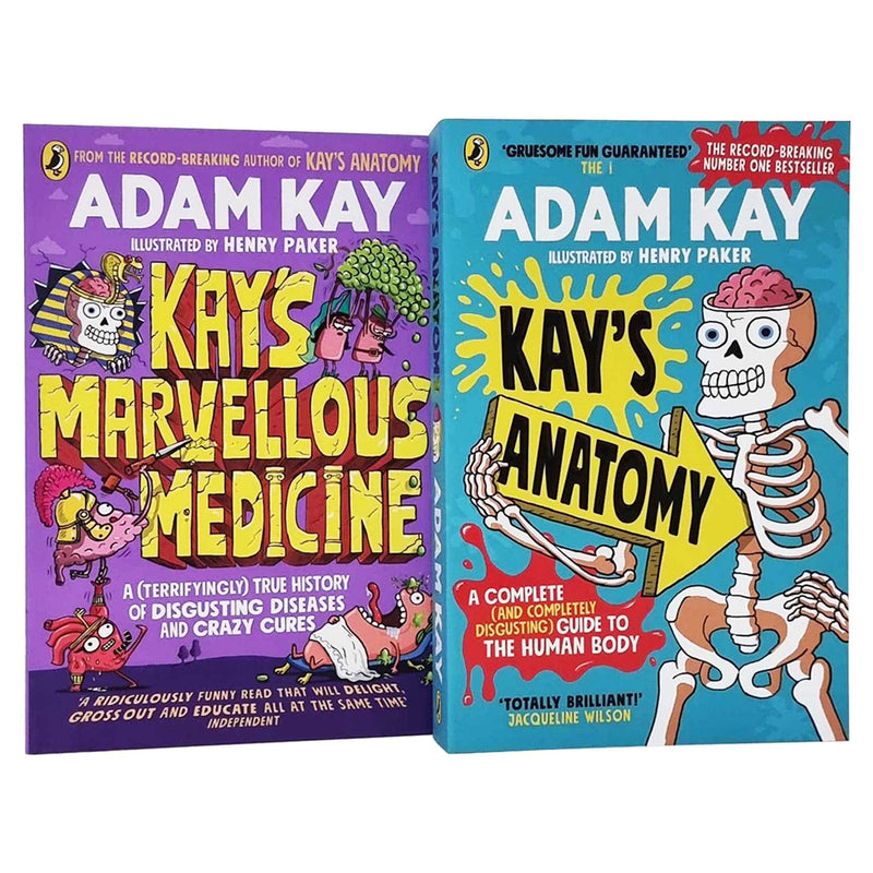 ["9789124369088", "adam kay", "Adam Kay anatomy", "adam kay books", "Adam Kay set", "childrens books", "Childrens Books (7-11)", "Childrens Educational", "childrens humour", "diseases", "guide to the human body", "human body", "humour education", "Kay's Anatomy", "Kay's Marvellous Medicine", "medicine", "medicine for children", "medicine humour"]