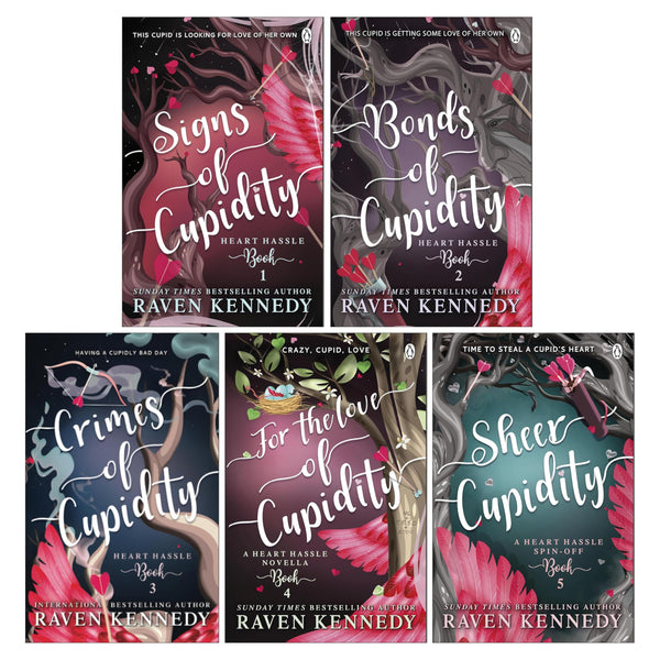 Heart Hassle Series by Raven Kennedy 5 Books Collection Set (Signs of Cupidity, Bonds of Cupidity, Crimes of Cupidity, For the Love of Cupidity and Sheer Cupidity)