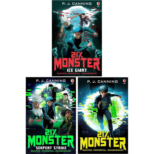 Monster Series By P J Canning 3 Books Collection Set (21% Monster, Ice Giant, Serpent Strike)