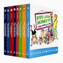 Five Little Monkeys Adventures 8 Books Collection Set By Eileen Christelow (Jumping on the Bed, Shopping for School,Wash the Car,Bake a Birthday Cake, Jump in the Bath,Sitting in a Tree & More)