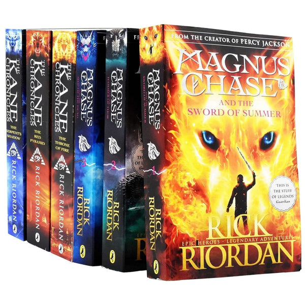 The Kane Chronicles & Magnus Chase Series 6 Books Collection By Rick Riordan (Throne of Fire, The Red Pyramid, The Serpent's Shadow, Magnus Chase and the Sword of Summer & 2 More…