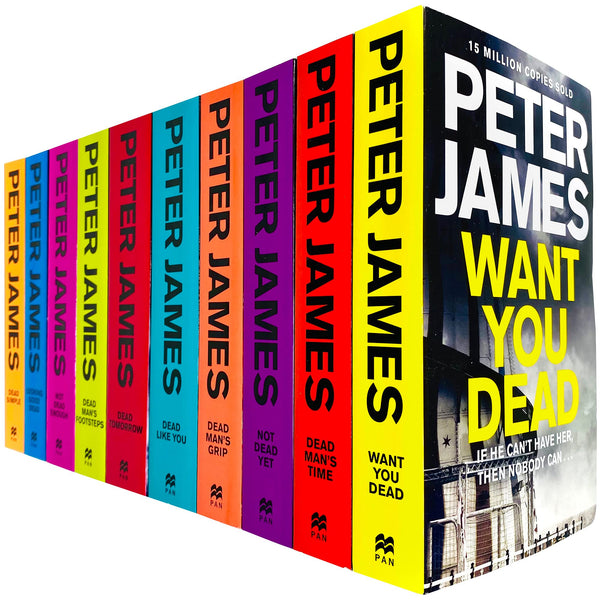 Roy Grace Series Books 1 - 10 Collection Set by Peter James (Dead Simple, Looking Good Dead, Not Dead Enough, Dead Man's Footsteps, Dead Tomorrow, Dead Like You & MORE!)