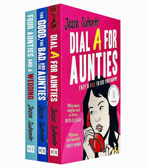 Aunties Series 3 Books Collection Set By Jesse Sutanto (Dial A For Aunties, Four Aunties and a Wedding & The Good, the Bad, and the Aunties)