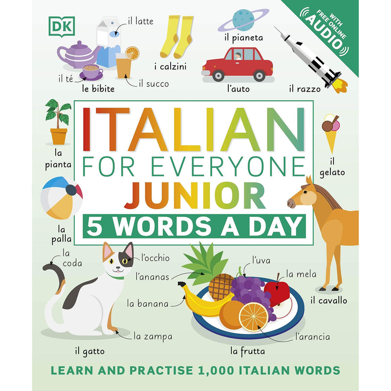 ["5 words a day", "9780241491409", "childrens books", "Childrens Books (5-7)", "Childrens Educational", "Childrens Educational Books", "childrens learning", "dk", "dk books", "dk books set", "dk children", "dk children books", "dk collection", "Italian", "Italian for Everyone", "Italian language", "junior books", "KS1", "learn", "learning languages"]