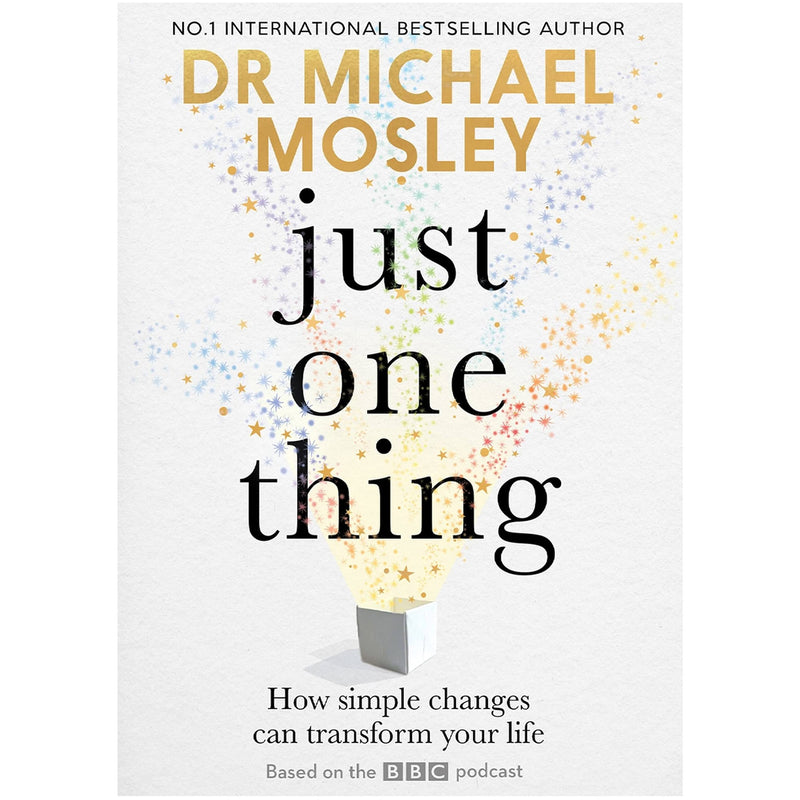 ["9781780725512", "bbc podcast", "dr michael mosley", "dr michael mosley books", "Health", "Health and Fitness", "just one thing", "mental healing", "Mental health", "mental health books", "mental wellbeing", "Michael Mosley", "michael mosley just one thing", "Mind", "mind body spirit", "mind help books", "Mindful", "physical health", "popular psychology", "Psychology", "Psychology Books", "wellbeing"]