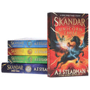 Skandar Series 5 Books Collection Set By A.F. Steadman (Skandar and the Spirit War [Hardback], Skandar and the Chaos Trials, Skandar and the Phantom Rider, The Unicorn Thief and The Skeleton Curse)