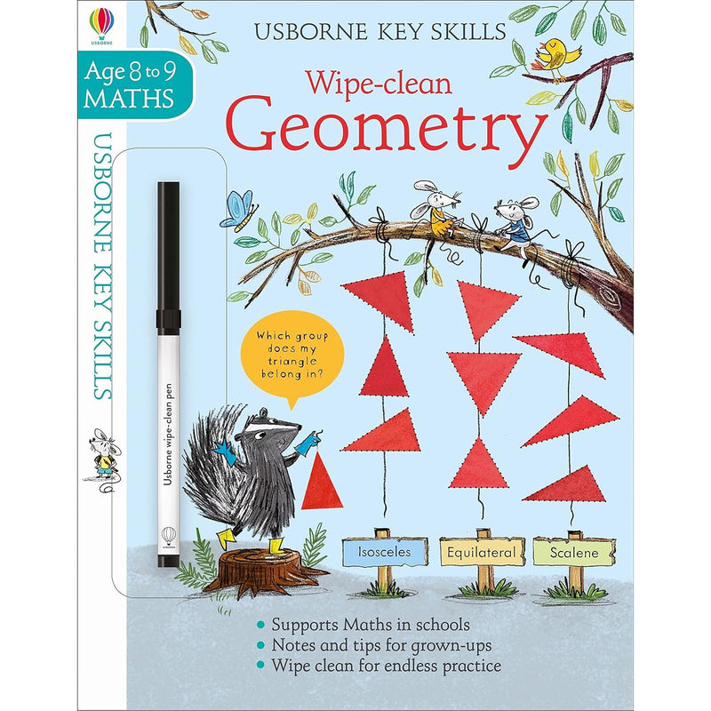 ["9781474951074", "children books", "childrens books", "Childrens Books (7-11)", "Geometry", "key skills", "Maths", "maths books", "Maths Made Easy", "Maths Skills", "Maths Workbooks", "usborne", "usborne book collection", "usborne book set", "usborne books", "usborne collection", "usborne key skills", "wipe clean activities", "wipe clean geometry"]
