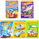 Hot Wheels Sticker Activity Books 5 Books Collection Set (Turbo Challenge, Criss Cross Crash, Built for Speed, Stunt Zone, Made to Race)