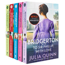 Bridgerton Series 5 Books Collection Set (Books 5-9) by Julia Quinn (To Sir Phillip With Love, When He Was Wicked, It's In His Kiss, On The Way To The Wedding & Happily Ever After)