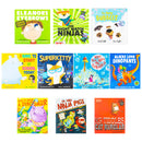 Humorous Children's Picture Books Collection Illustrated 10 Books Set (Aliens Love Dinopants, Superkitty, Three Ninja Pigs, Have You Seen My Giraffe?, Eleanor's Eyebrows, Too Many Bubbles & More...)