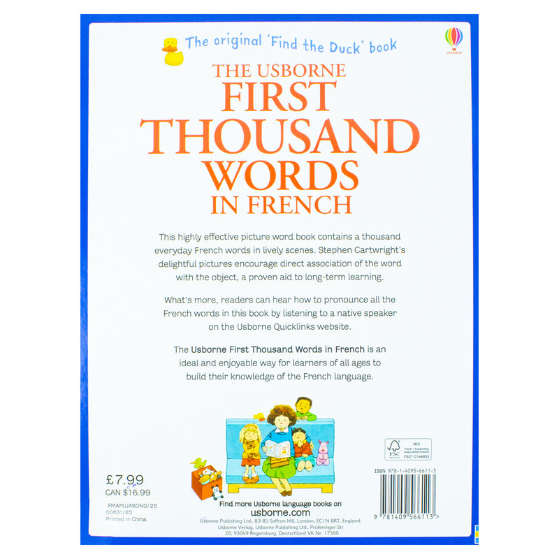 ["9781409566113", "children school books", "Childrens Educational", "educational books", "First Thousand Words (5+)", "foreign language", "heather amery", "Infants", "pre school books", "stephen cartwright", "usborne", "usborne my first thousand words  in french"]