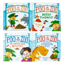 Poo in the Zoo Series 4 Books Collection Set By Smallman & Grey(Poo in the Zoo, Merry Poopmas!, The Great Poo Mystery & The Island of Dinosaur Poo)