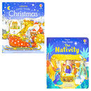 Peep Inside Christmas & Peep Inside Nativity 2 Books Collection Set by Katie Daynes, Anna Milbourne
