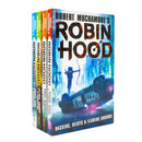 Robin Hood Series 4 Books Collection Set By Robert Muchamore (Piracy Paintballs & Zebras, Hacking Heists & Flaming Arrows, Jet Skis, Swamps Smuggler)