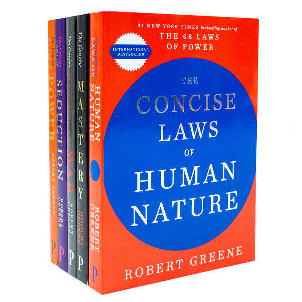 The Concise Series By Robert Greene (The Concise Laws of Human Nature, 48 Laws Of Power, Art of Seduction, The Concise Mastery & 33 Strategies of War)