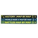 Map by Map Series 3 Books Collection Set (Battles, History of the World & World War II) DK